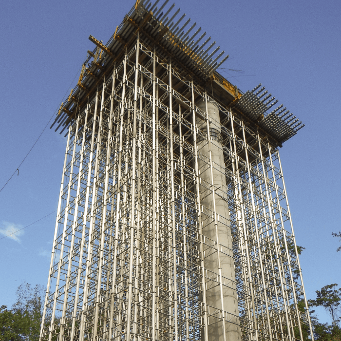 tall structure under construction