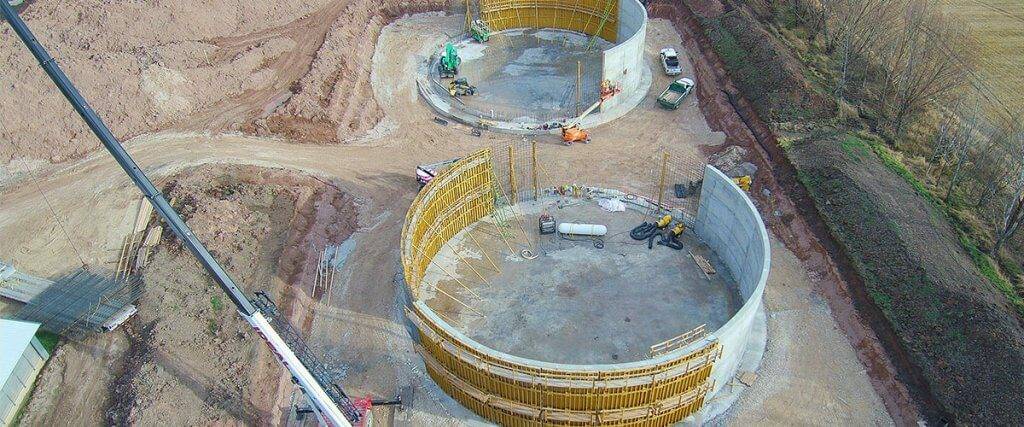 Round | Circular Formwork for Concrete Digester Tanks