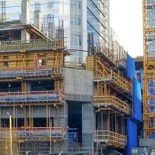 44-story high-rise building | formwork construction