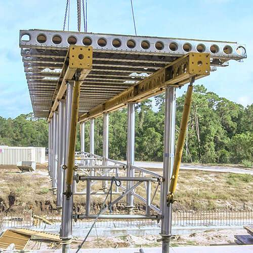 Shoring with E-Z FLY Formwork System