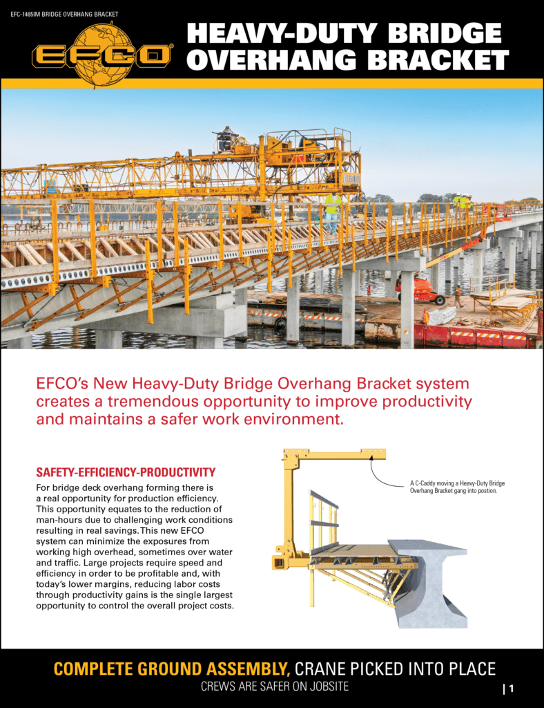 Heavy-Duty Bridge Overhang Bracket system by EFCO (image)
