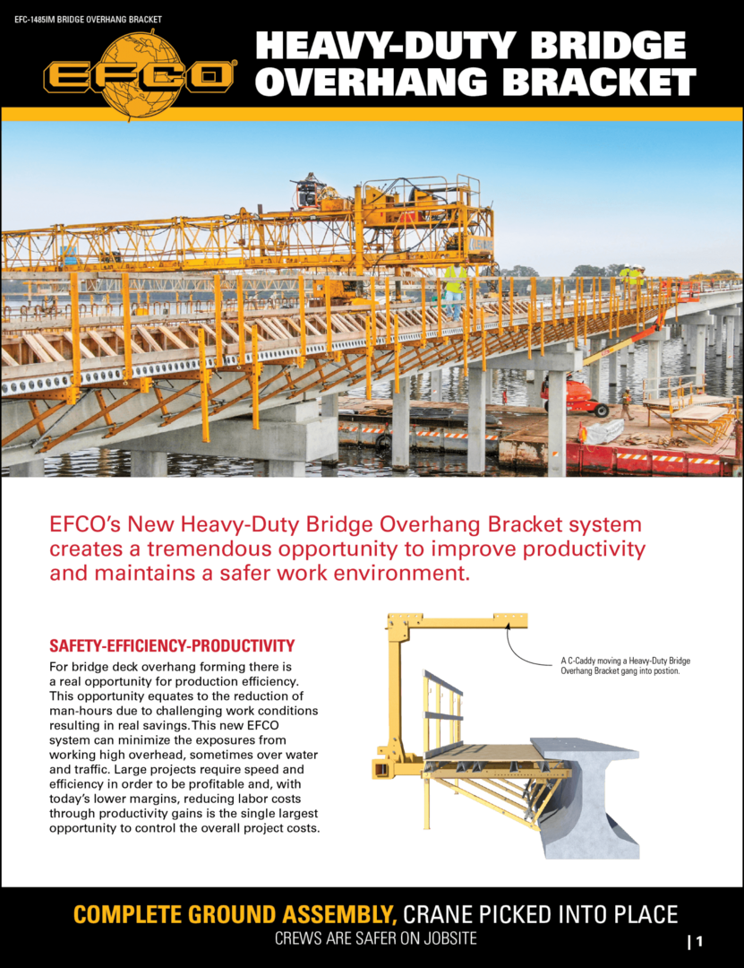 HeavyDuty Bridge Overhang Bracket system by EFCO EFCO Forms