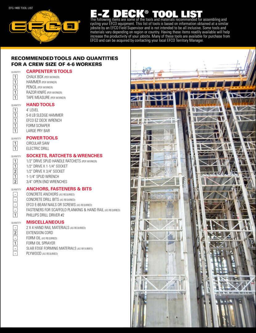 EZ DECK EFCO Forms