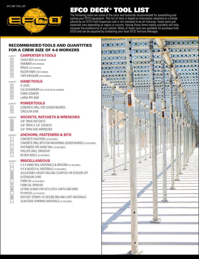 EFCO DECK EFCO Forms