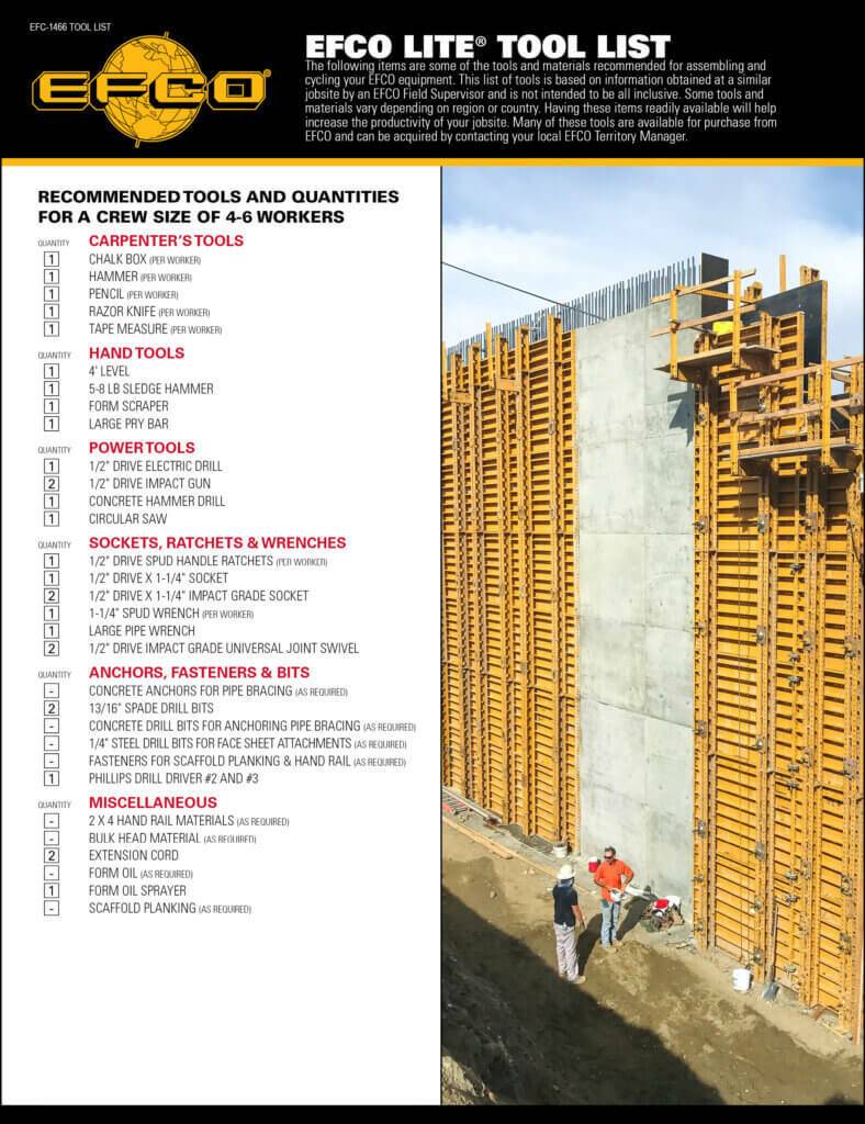 EFCO LITE EFCO Forms