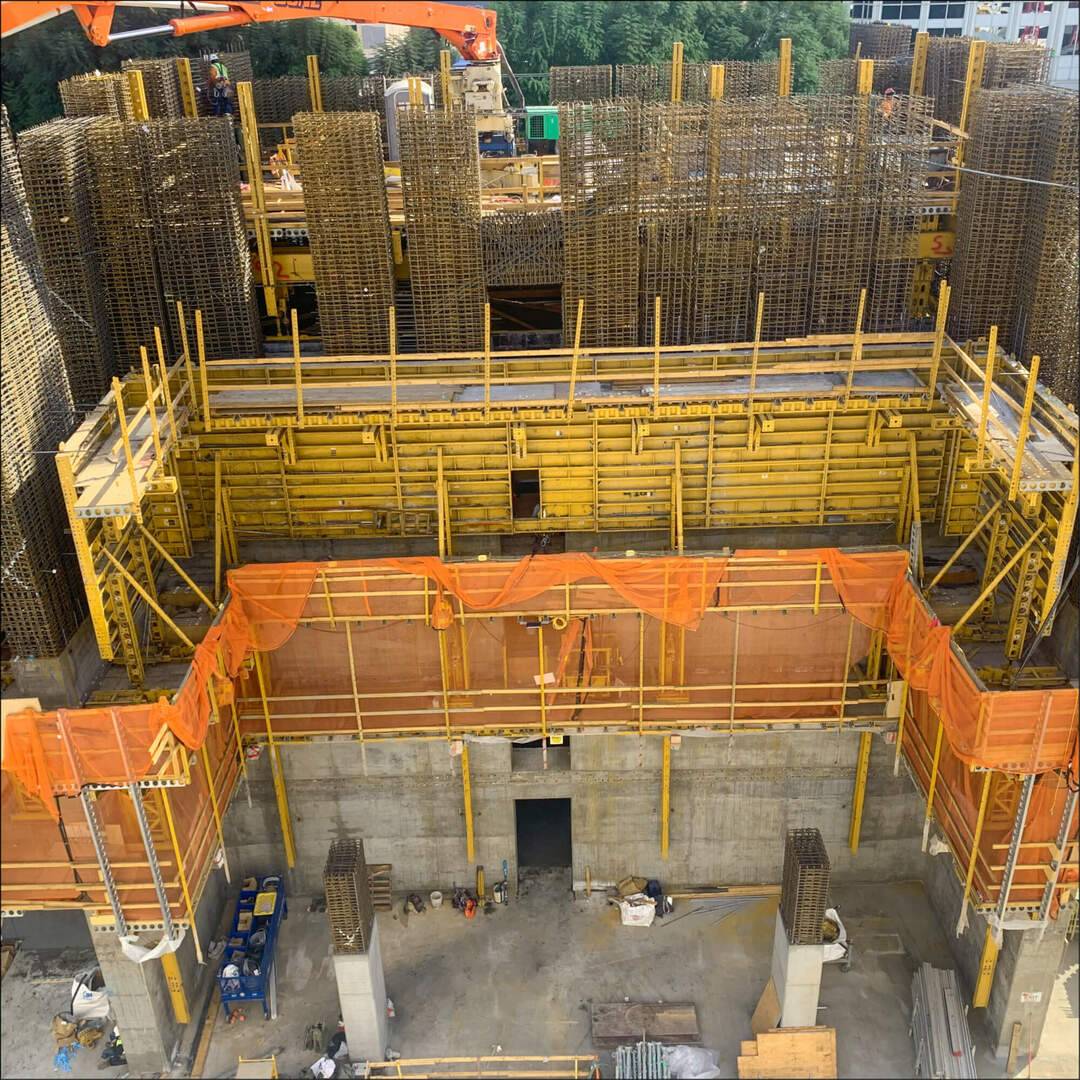 Formwork for Elevator Core Image | 960 West 7th Street | Los Angeles, California