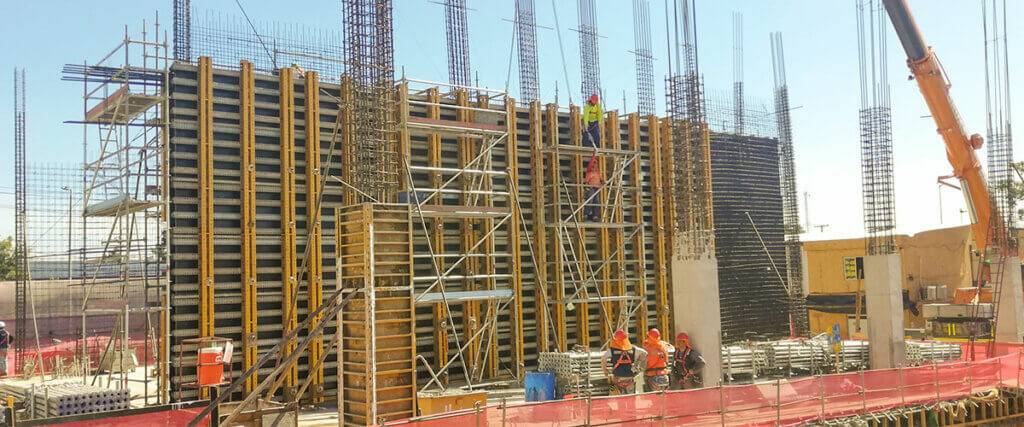 Formwork & Shoring for Post-tensioned Slabs, slab roof, walls, Columns | Cast-In Place