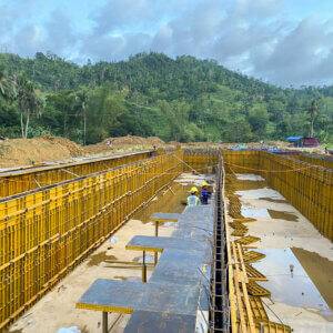 Cast-In-Place Handset Formwork | Water Treatment Plant