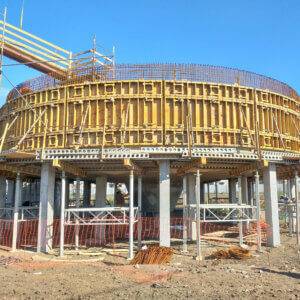 Treatment Plant using Formwork/Shuttering | Shoring for Conical Slab of Tank