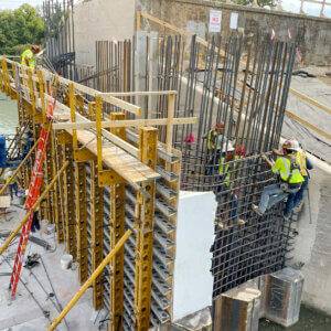 Cast-In-Place Concrete for Dam Construction | EFCO E-BEAM & SUPER STUD