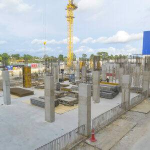 Formwork Cycling of Assembled Columns | Picked by a crane and moved without disassembly