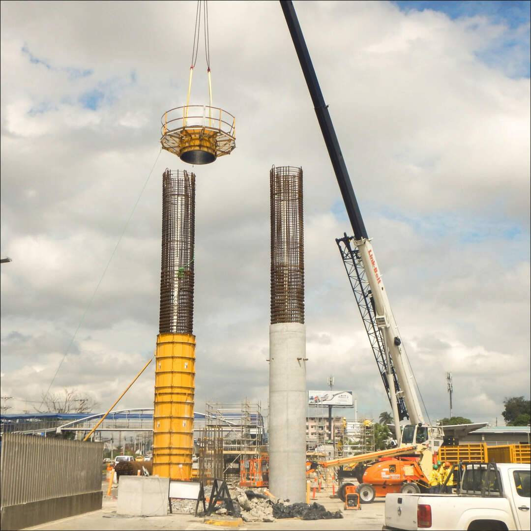 Round Column | formwork lift with crane
