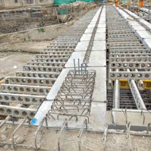 Z-BEAMS,® E-BEAMS,® and Strong Arm Hangers were used to support the concrete slab efficiently.
