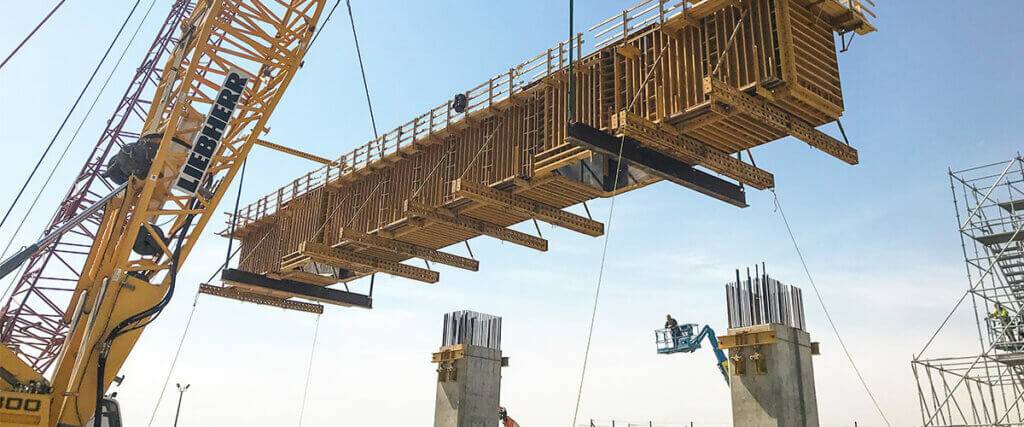Efficient Crane Operation for Pier Cap Construction